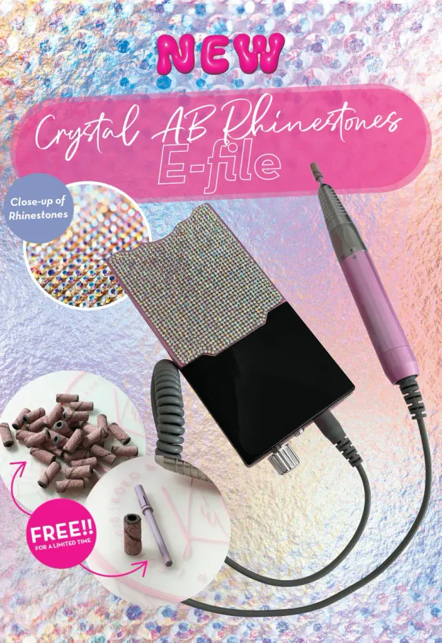 Clear Jelly Stamper KoKo & Claire Crystal AB Rhinestones e-fil genopladelig