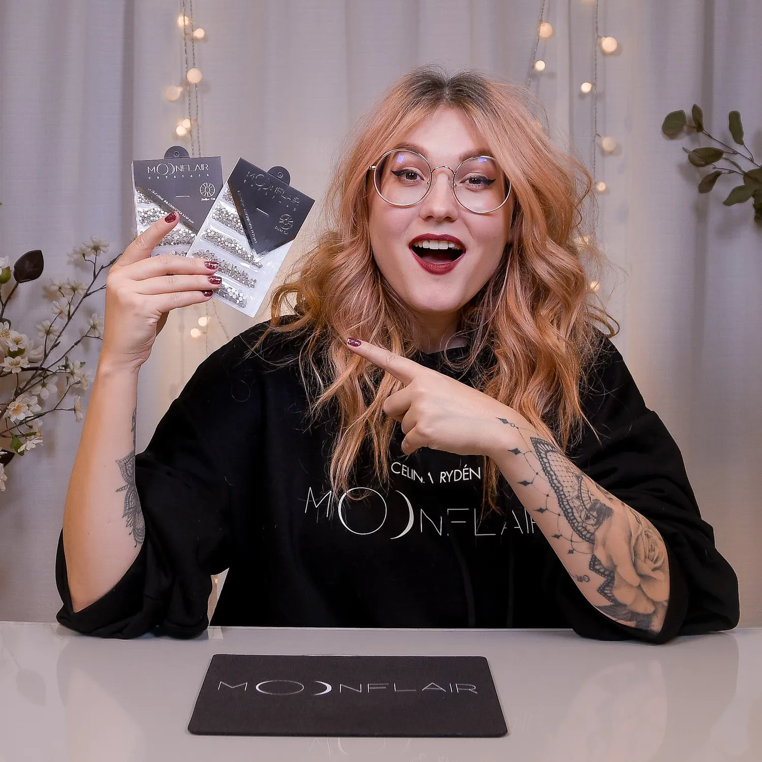 Moonflair Crystal AB neglekrystaller 1440 stk multi