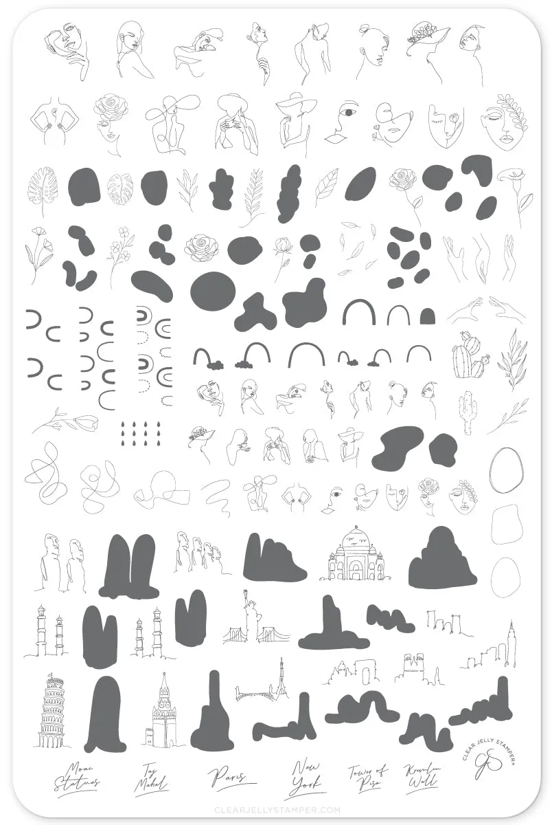 Clear Jelly Stamper Mod Life The Globe CjS-118 plade