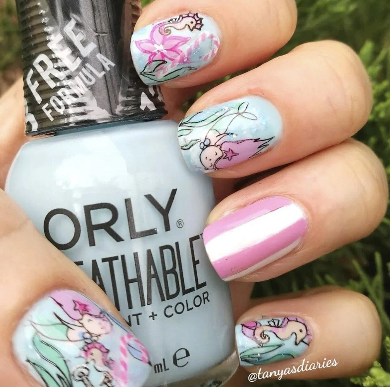 Clear Jelly Stamper Mermaid Doodle 2 CjS-25 stamping plade 6cm