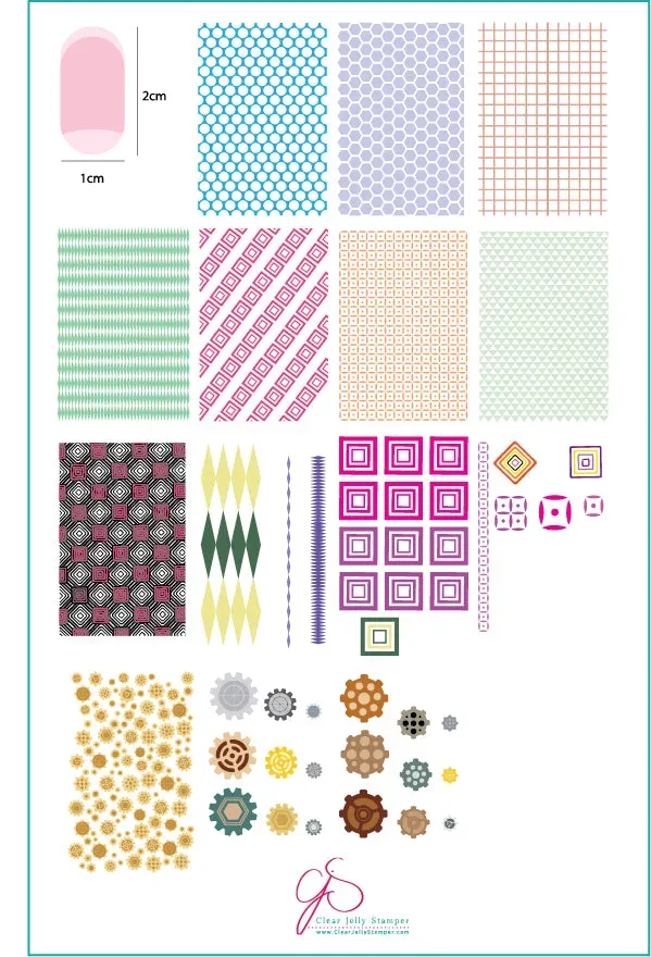 Clear Jelly Stamper LC-37 Chantel's Full Coverage stamping plade