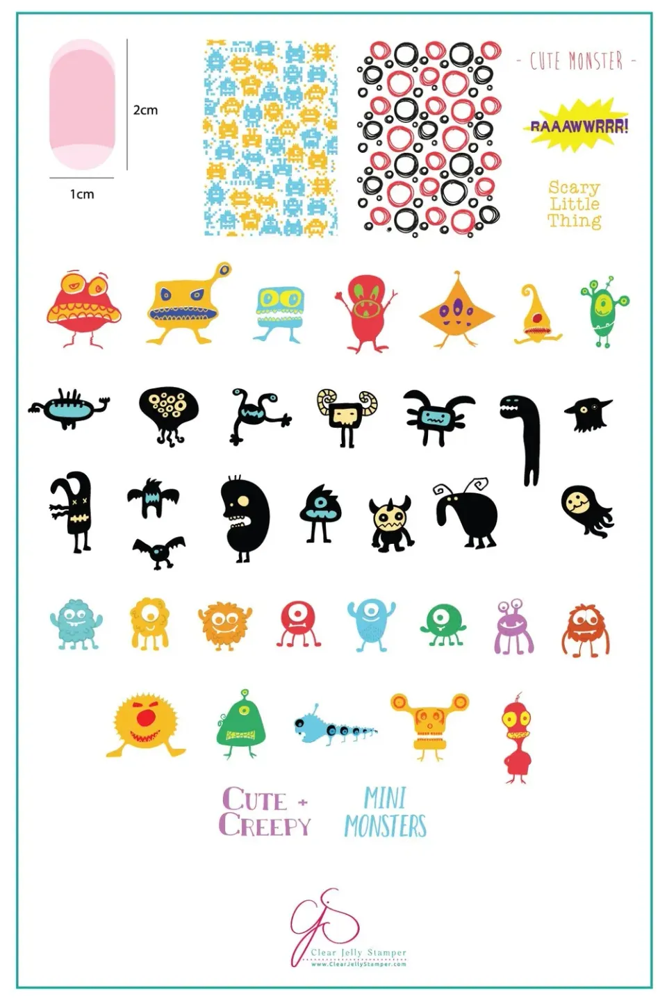 Clear Jelly Stamper Monster Mash CjSH-27 stampingplade