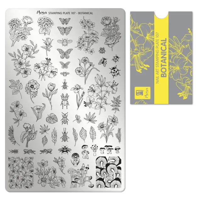 Moyra Stamping Plate 107 Botanical stampingplade