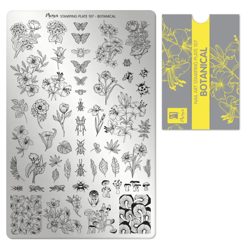 Moyra Stamping Plate 107 Botanical stampingplade