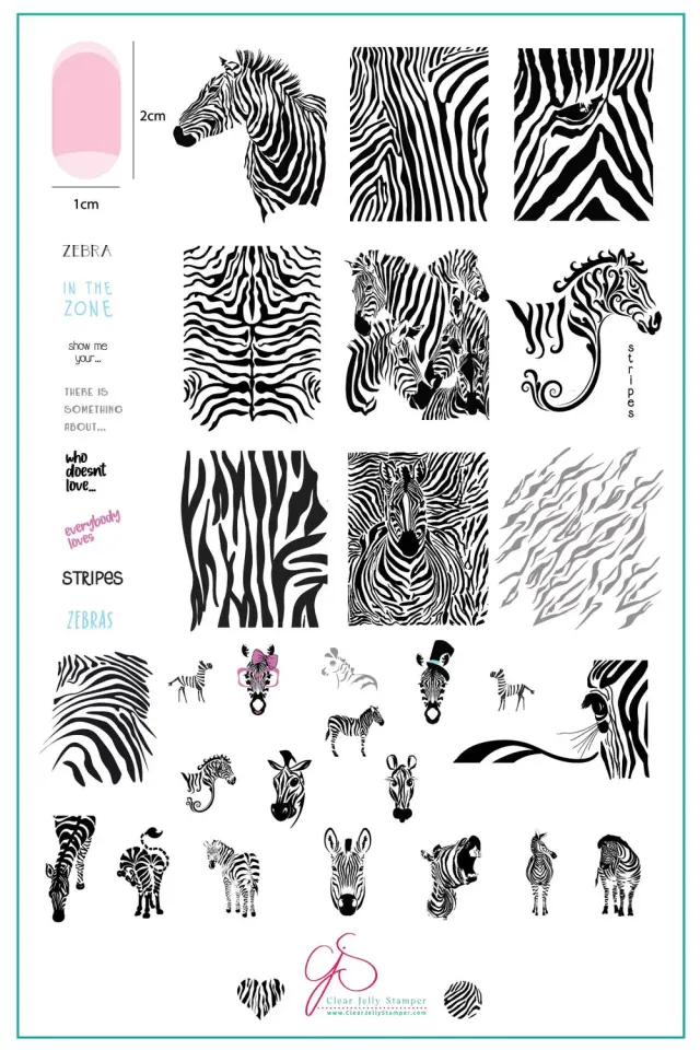 Clear Jelly Stamper Wild Zebra CjS-175 stampingplade dyr