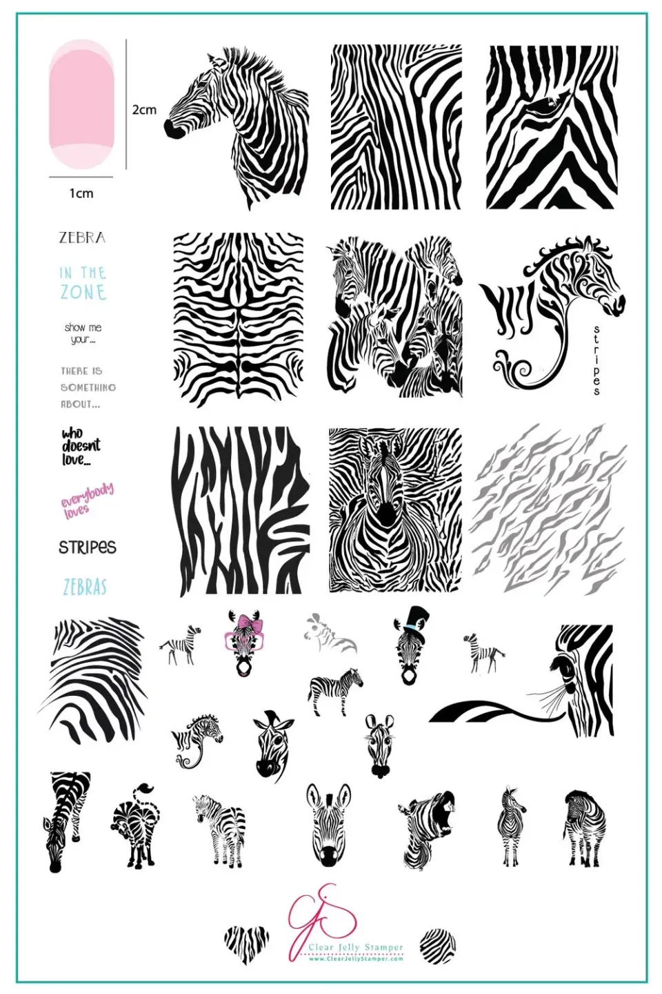 Clear Jelly Stamper Wild Zebra CjS-175 stampingplade dyr