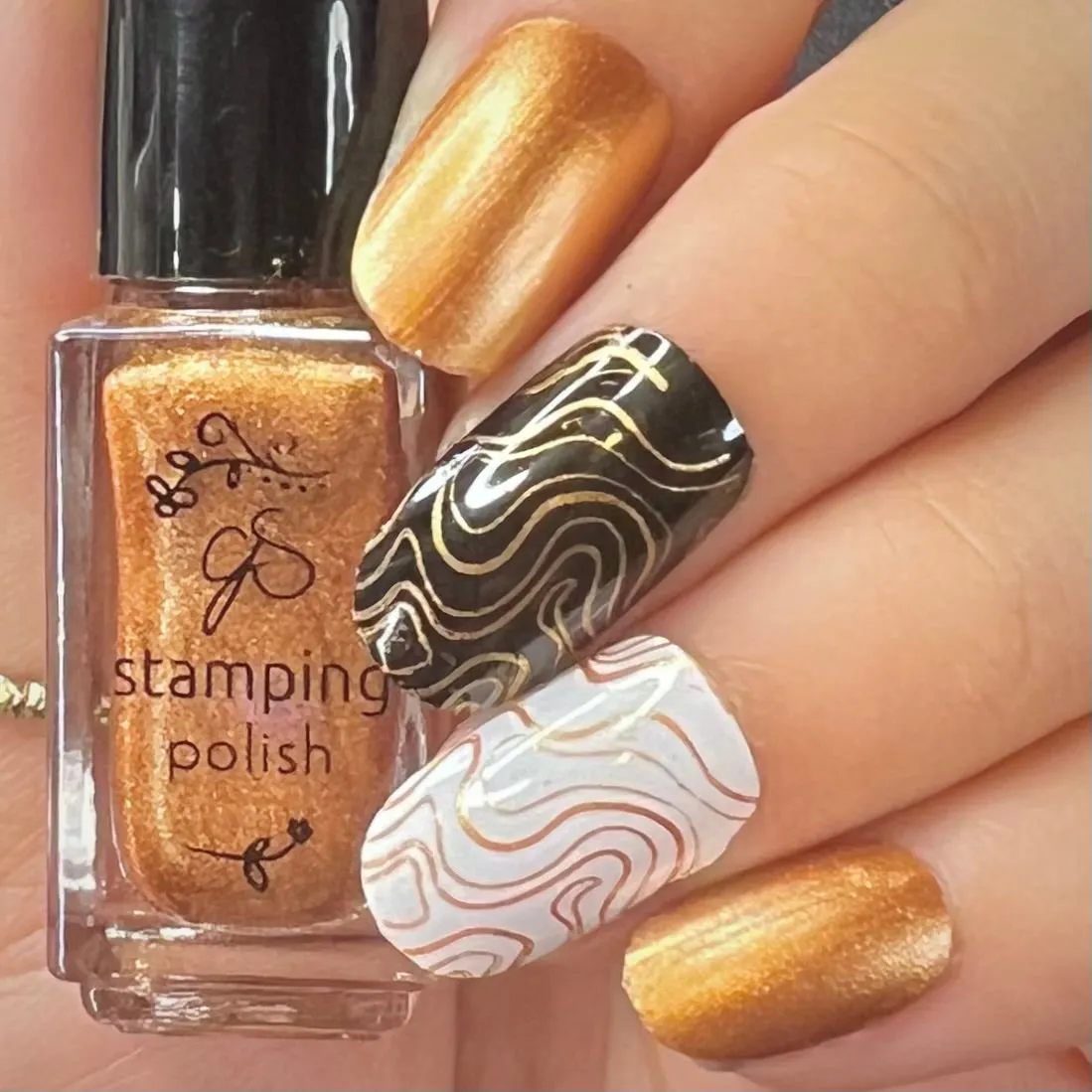 Clear Jelly Stamper 196 Shimmery Bronze stamping lak 5 ml