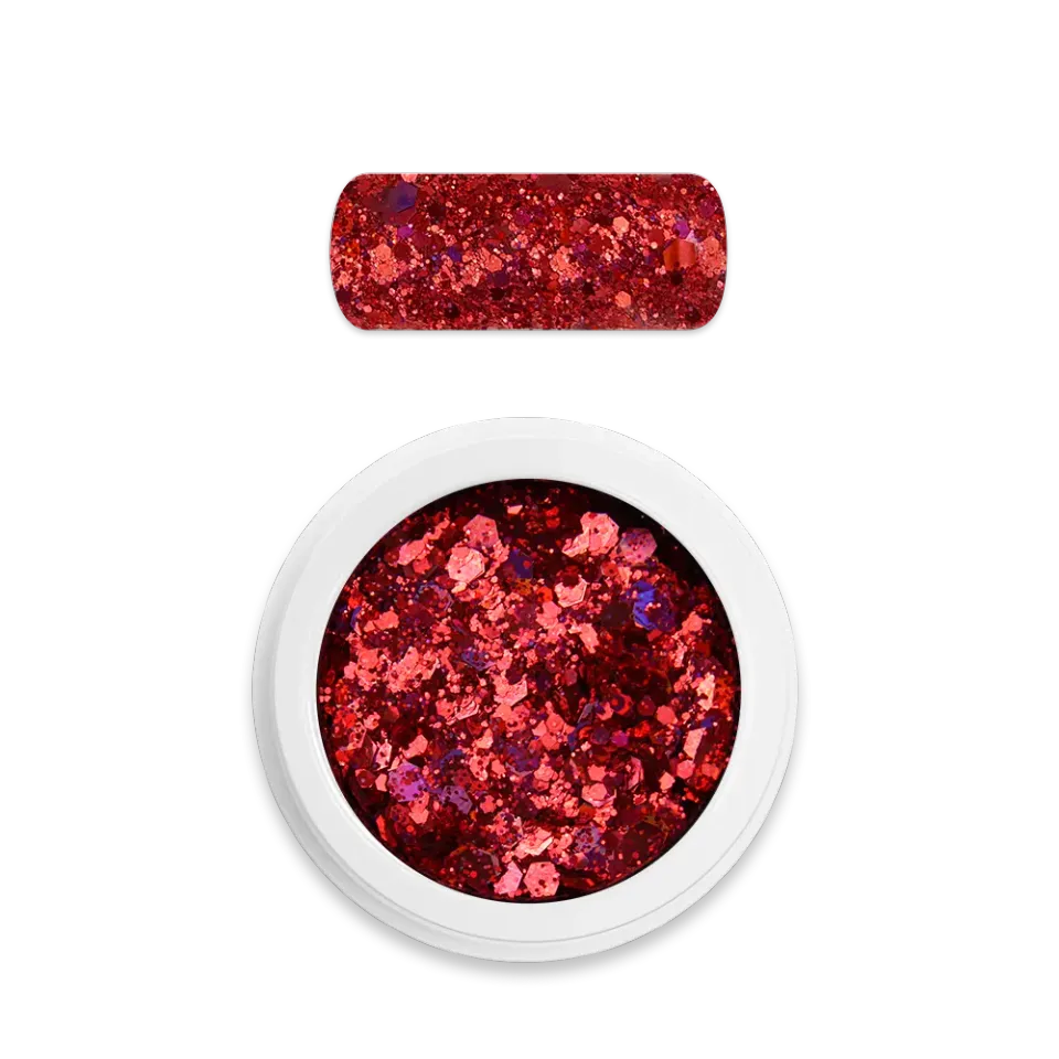 Moyra Holo glitter mix No. 11 Red neglitter 1 g holografisk