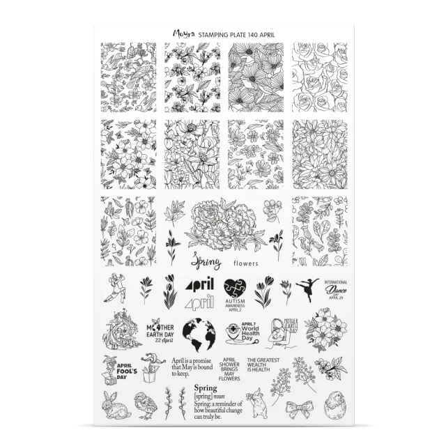 Moyra Try-On Plate Sheet 140 prøveark stamping