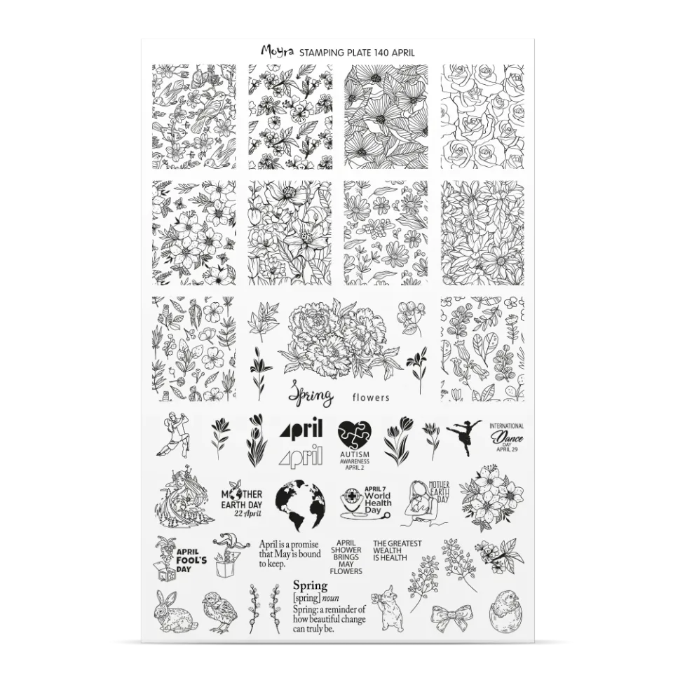 Moyra Try-On Plate Sheet 140 prøveark stamping
