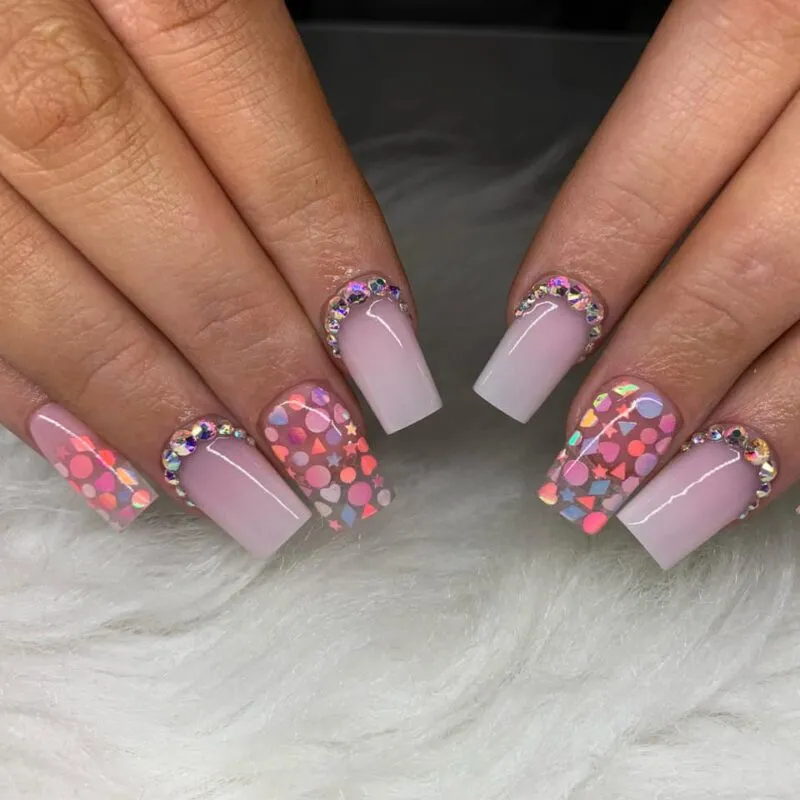 Indigo Nails Beautystones Unicorn neglekonfetti