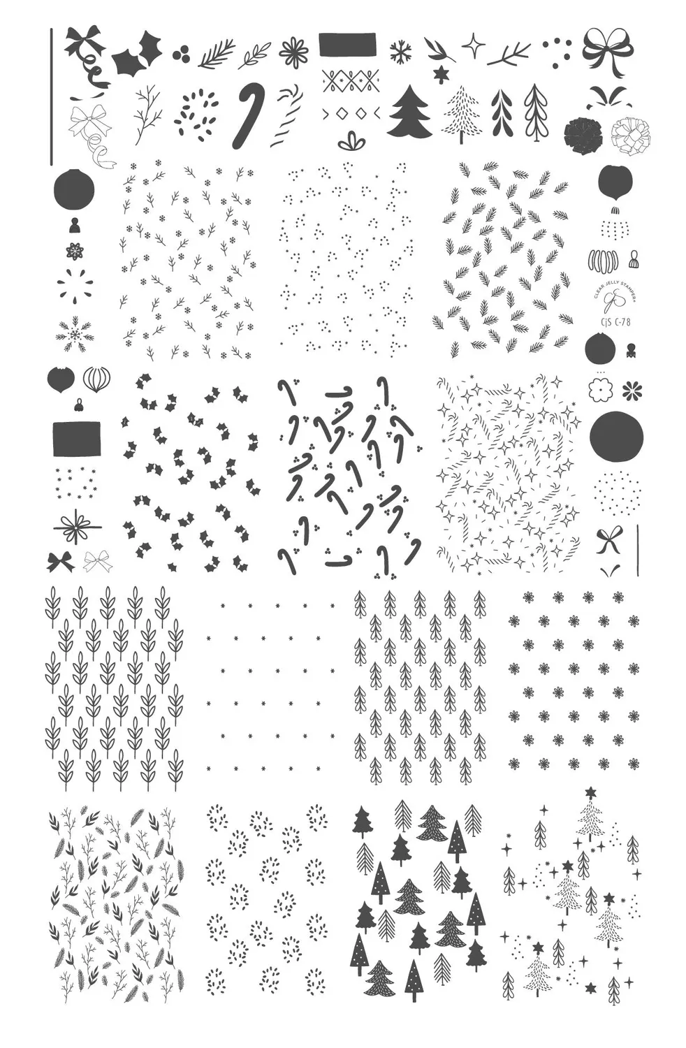 Clear Jelly Stamper Pretty Paper CjSC-78 stempelplade jul