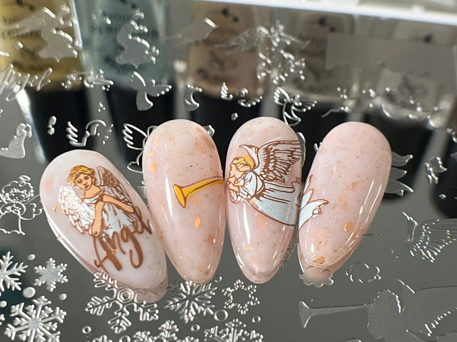 Clear Jelly Stamper Heavenly Frost CjSLE-08 stempelplade engle
