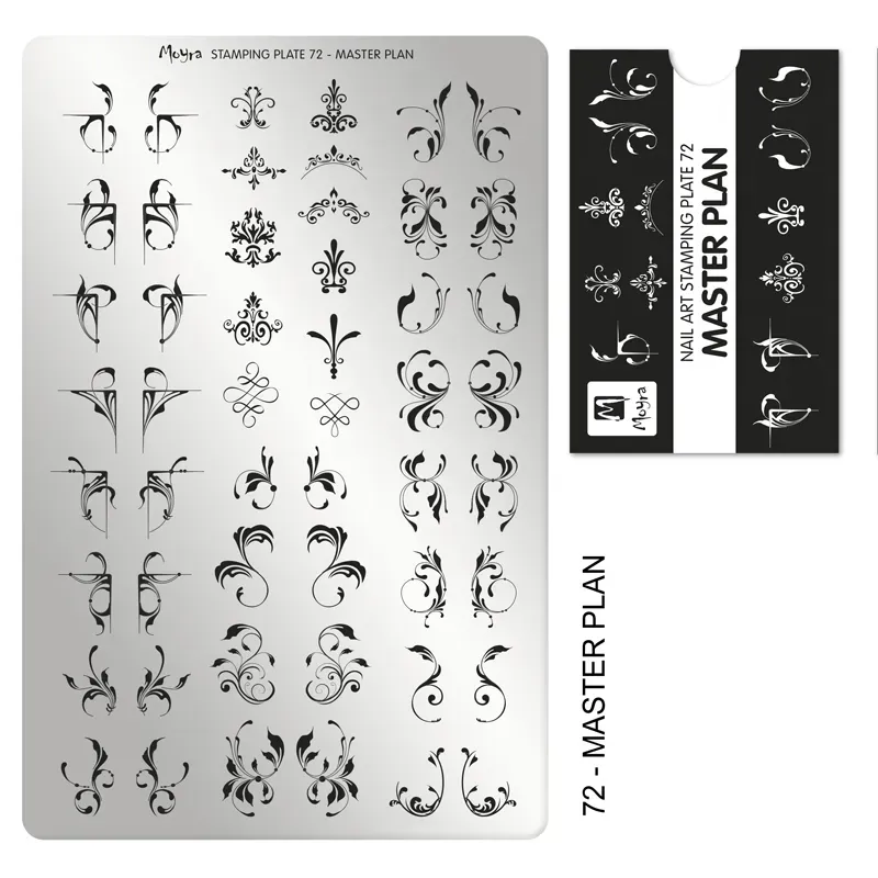 Moyra Stamping plate 72 Master plan stempelplade stor