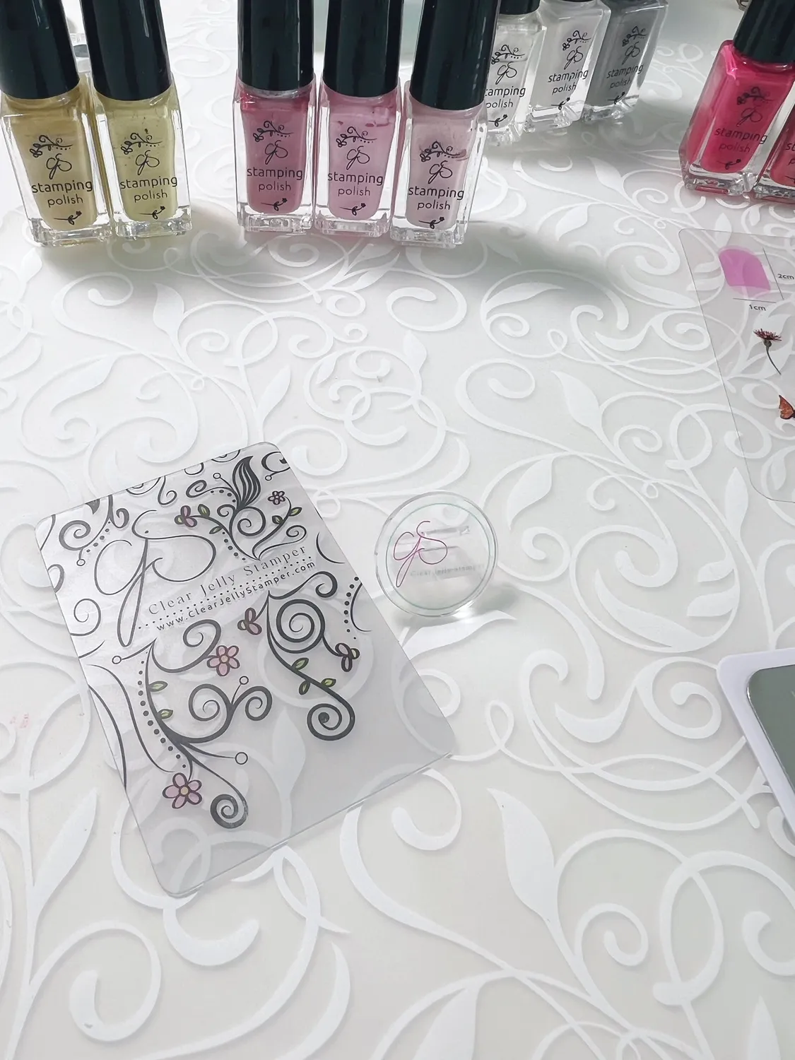 Clear Jelly Stamper Scraper Clip Holder skraberholder 2 stk