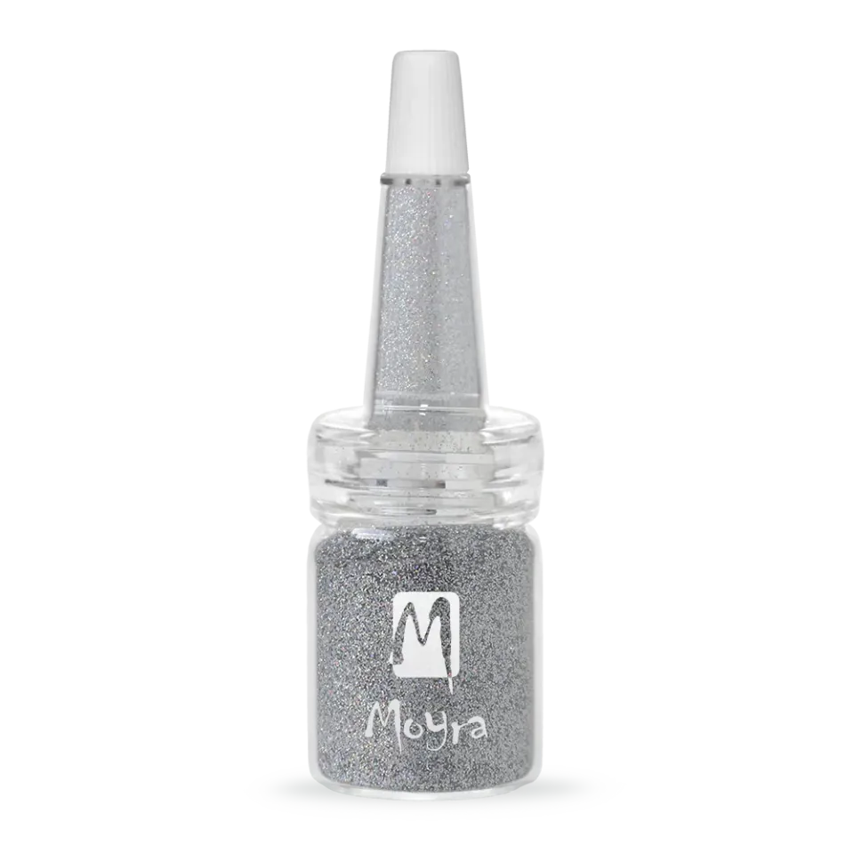 Moyra glitter pulver No. 07 5 g klar farve