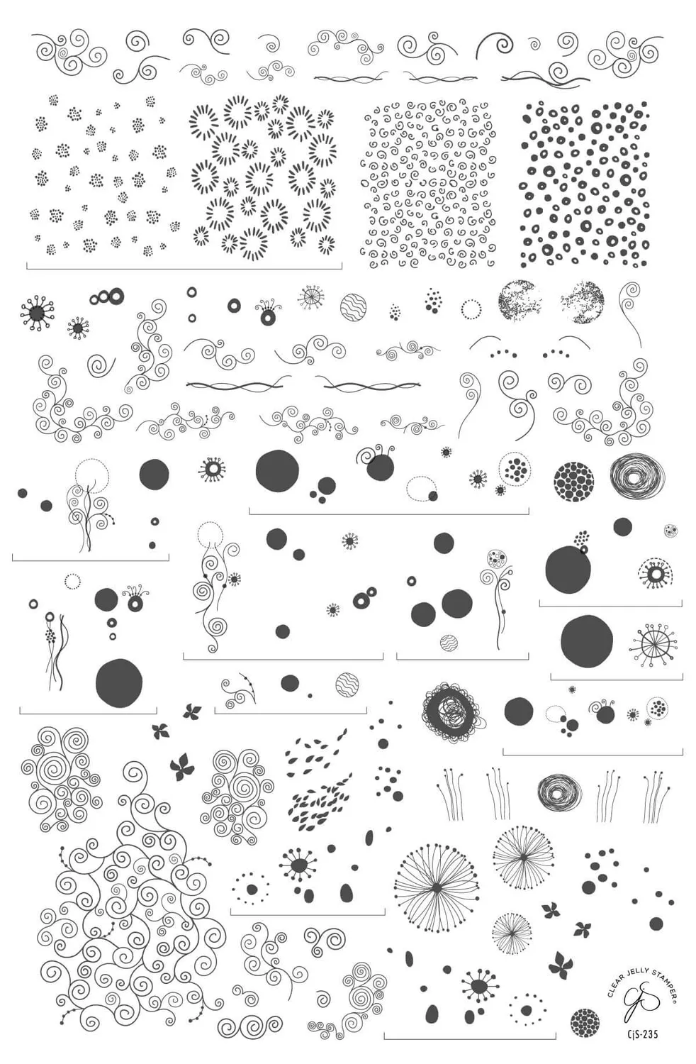 Clear Jelly Stamper CjS-235 Feeling Vine stempelplade blomst