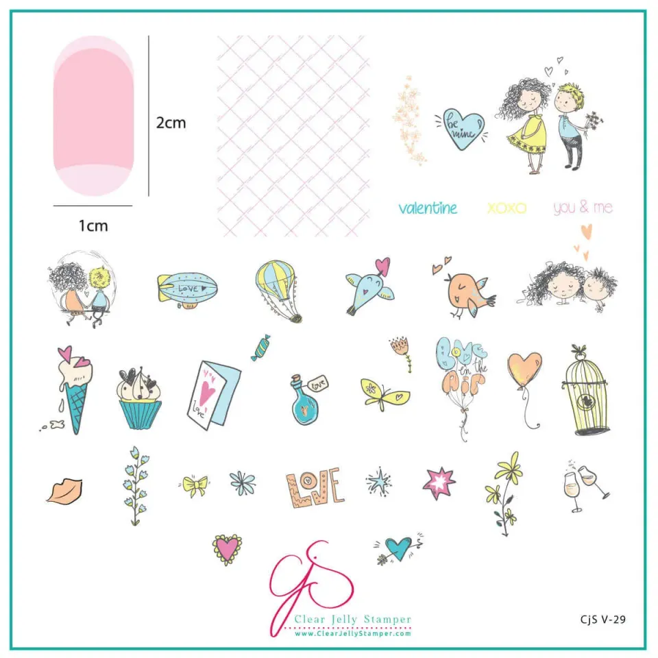 Clear Jelly Stamper Be Mine CjSV-29 stampingplade