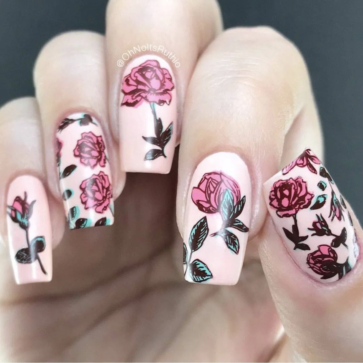 Clear Jelly Stamper CjS-92 All is Rose-y stamping plade