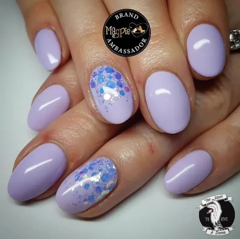 Indigo Nails Beautystones Flossy Hexagons neglitter stor