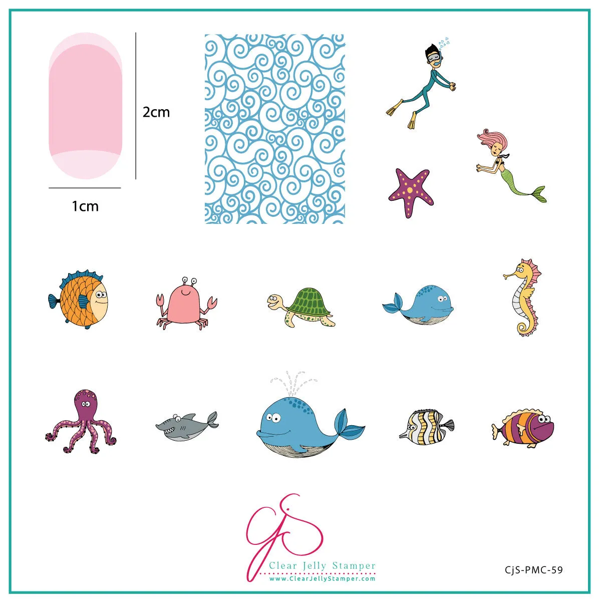 Clear Jelly Stamper July 2022 Plate of the Month stamping plade sæt 8x8 cm