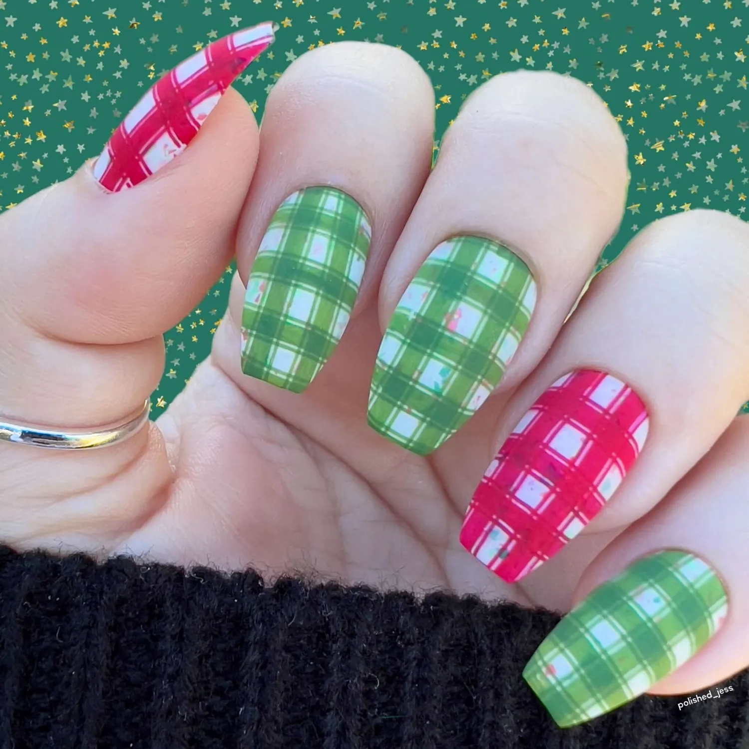 Clear Jelly Stamper CjSC-84 stampingplade Festive Plaid Two
