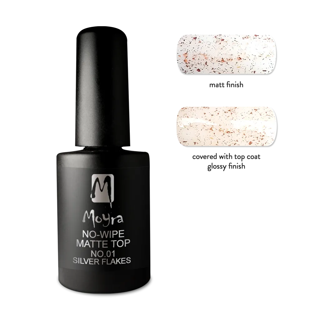 Moyra No-Wipe Mat Top Coat No. 03 Rose Gold Flakes 10 ml