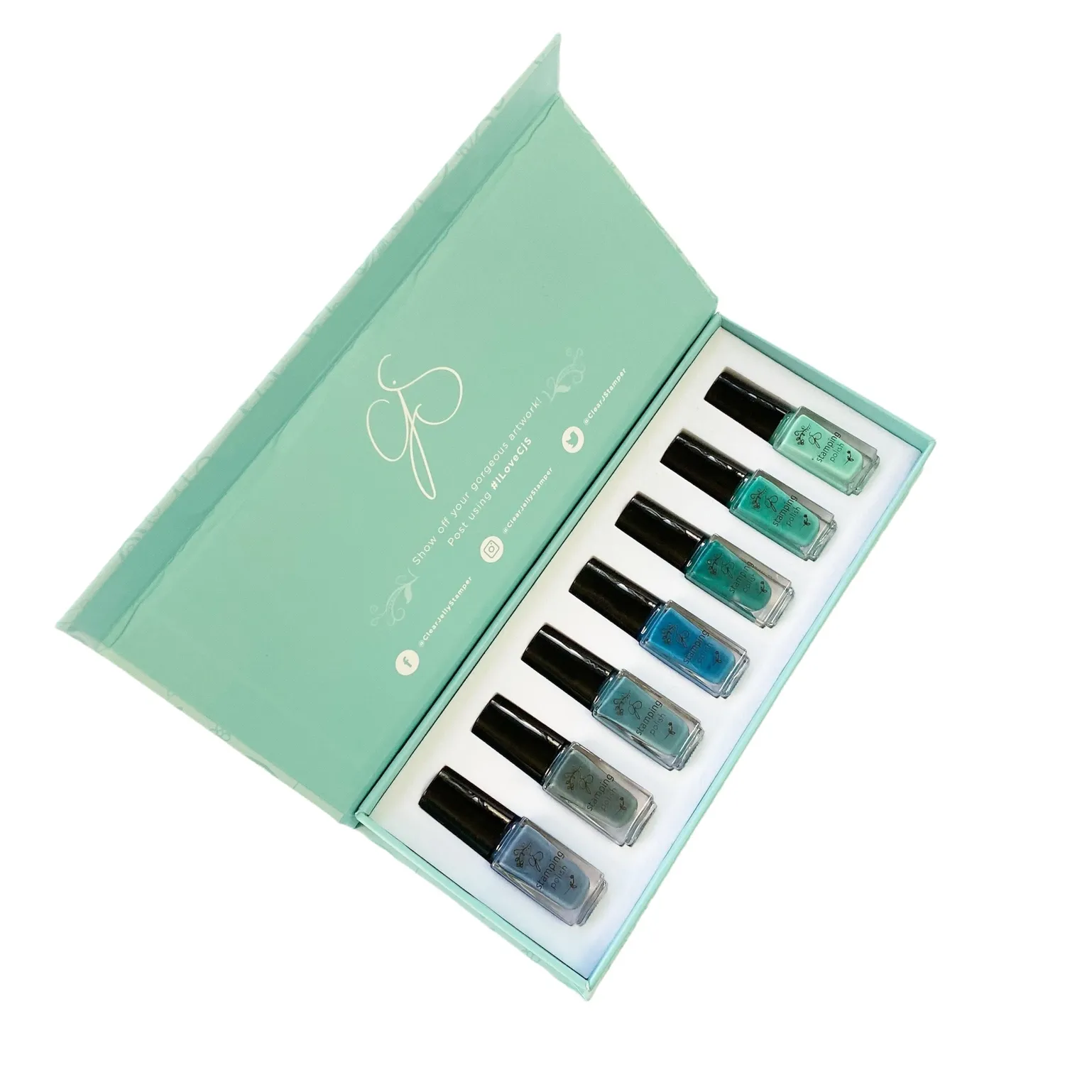 Clear Jelly Stamper Under the Sea stampinglak sæt 7x5ml blå grøn