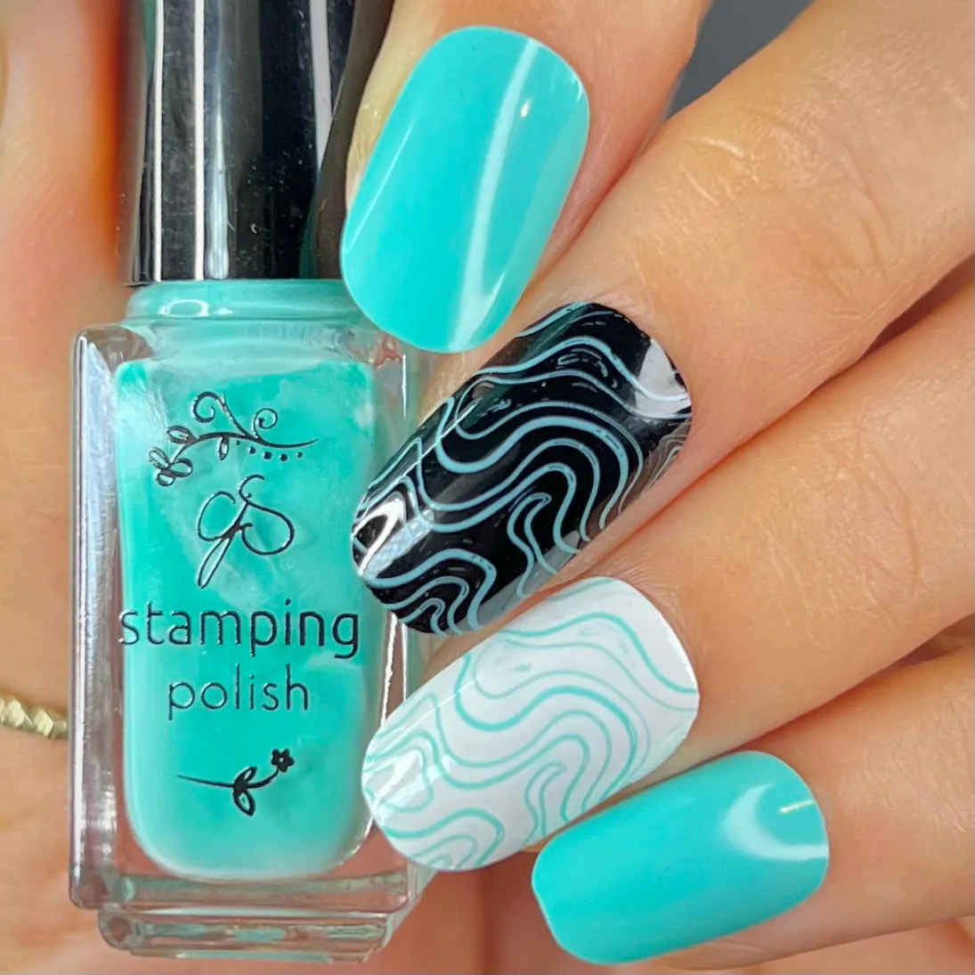 Clear Jelly Stamper 188 Caribbean Cocktail stempel lak turkis 5ml 5-free