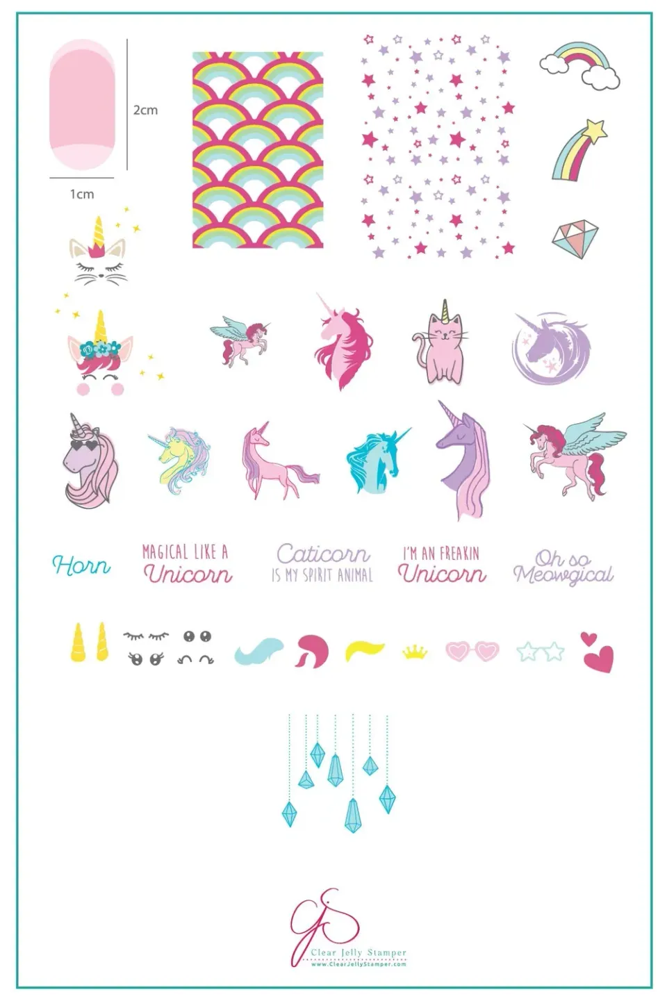 Clear Jelly Stamper LC-51 AlwaysBeAUnicorn stamping plate