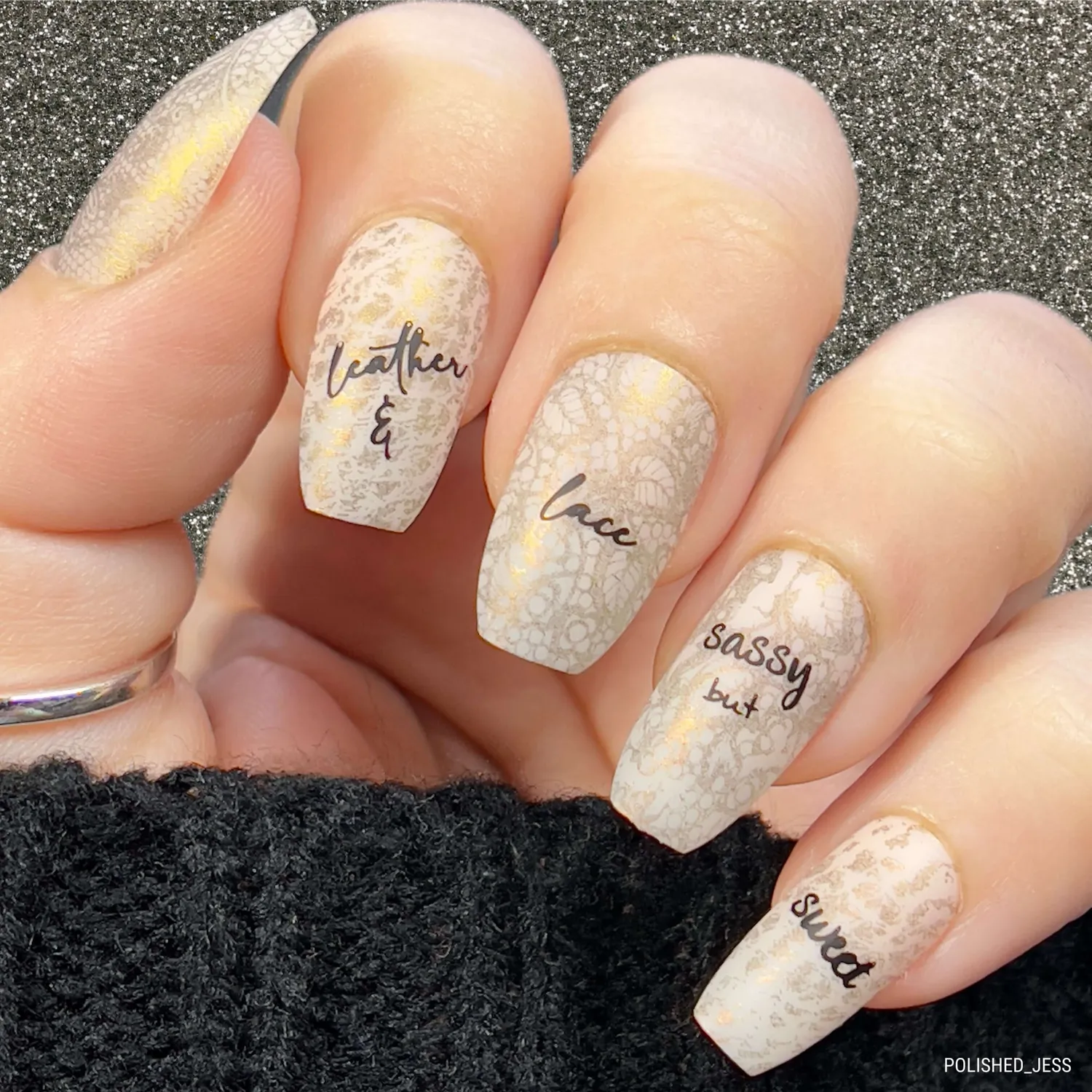 Clear Jelly Stamper Leather Lace CjSV-39 stamping blondeplade
