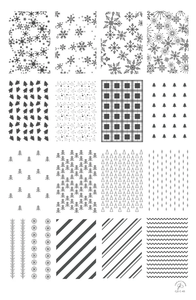 Clear Jelly Stamper Pretty Paper Elegant CjSC-43 stempelplade jul