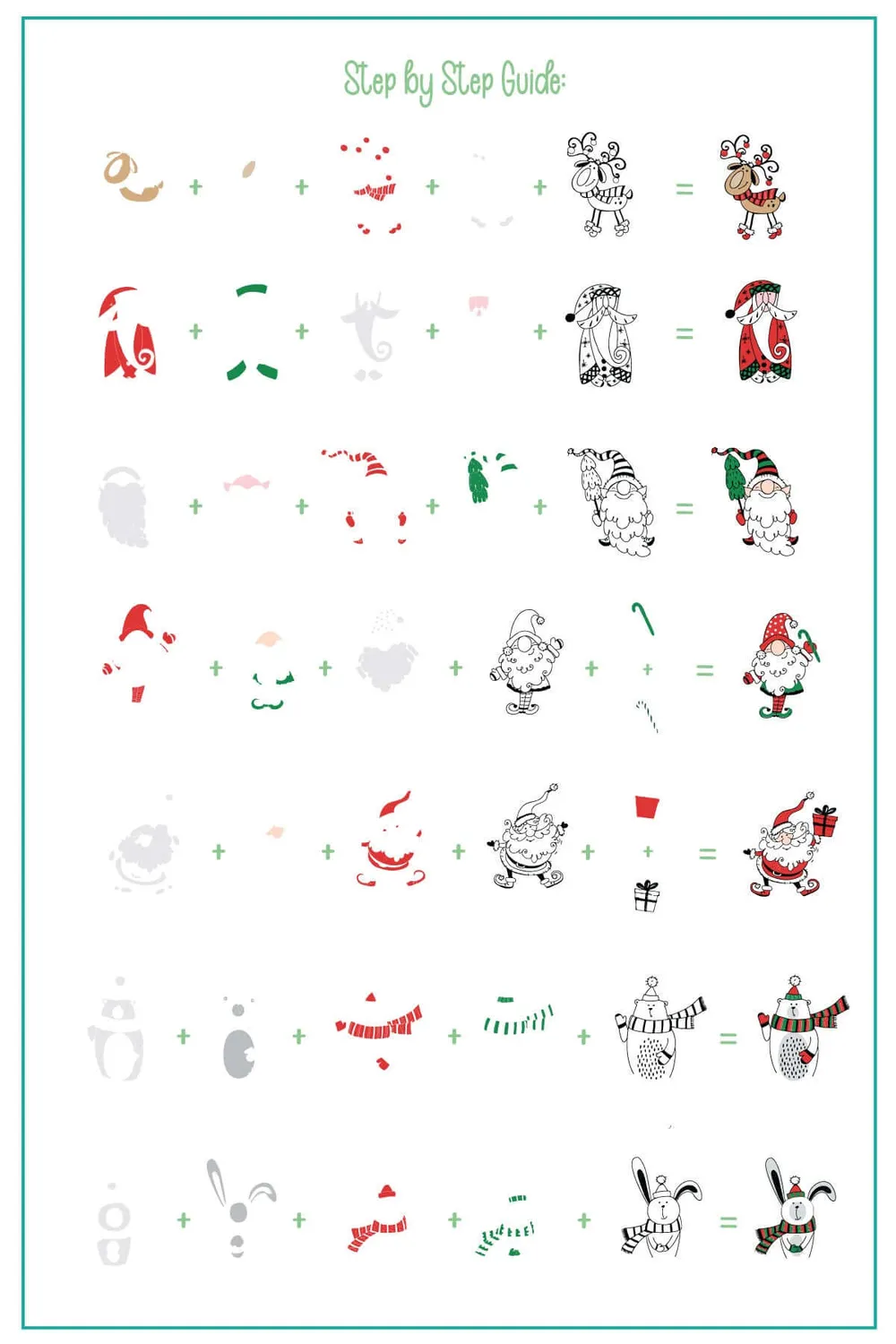 Clear Jelly Stamper CjSC-82 Candy Cane Lane stampingplade jul