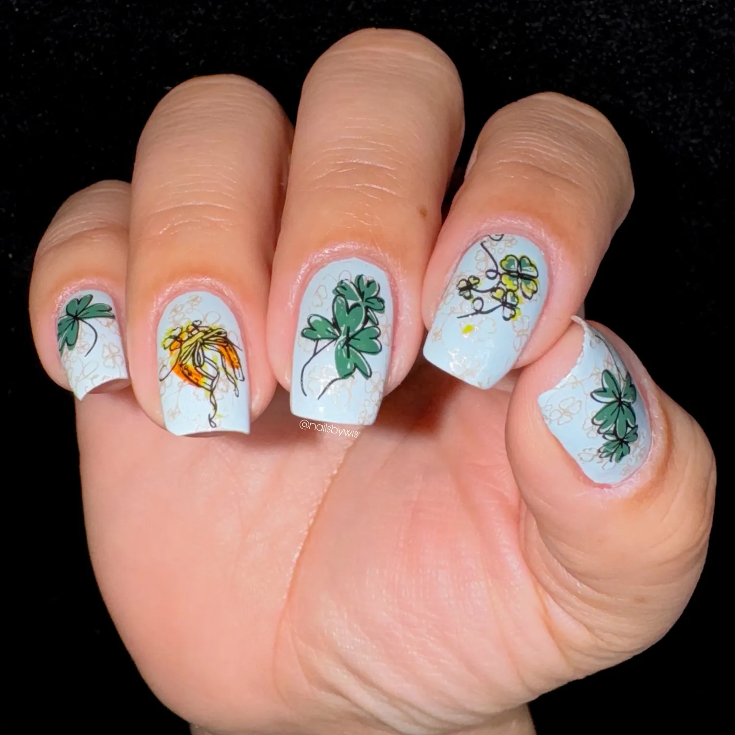 Clear Jelly Stamper CjSH-105 Pretty Clover stamping plade
