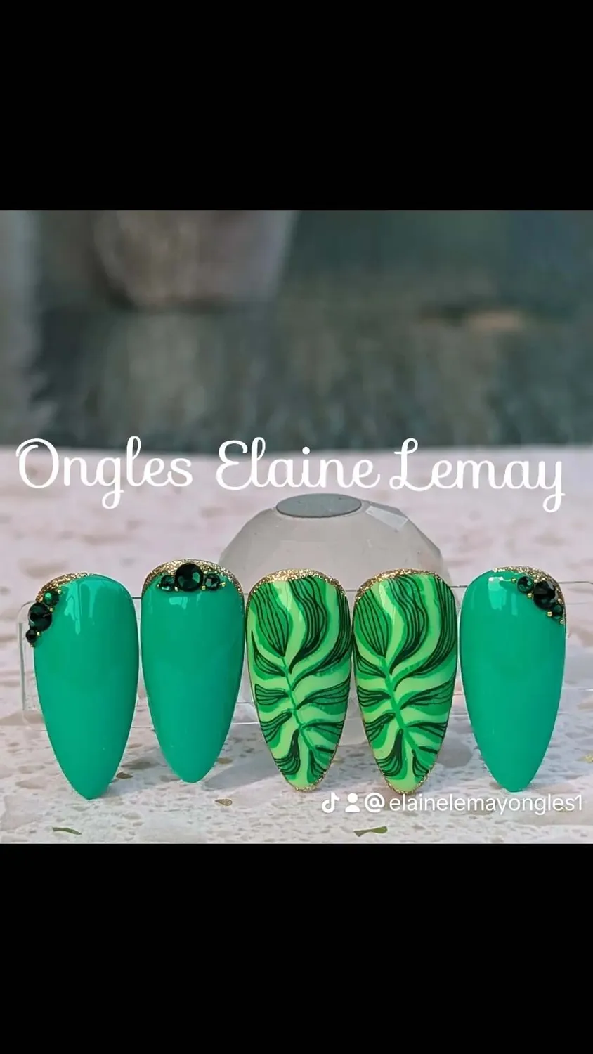 Clear Jelly Stamper Lush Leaves CJS-357 negleplade blade