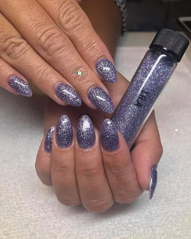 Indigo Nails Lila negleglitter violet glimmer