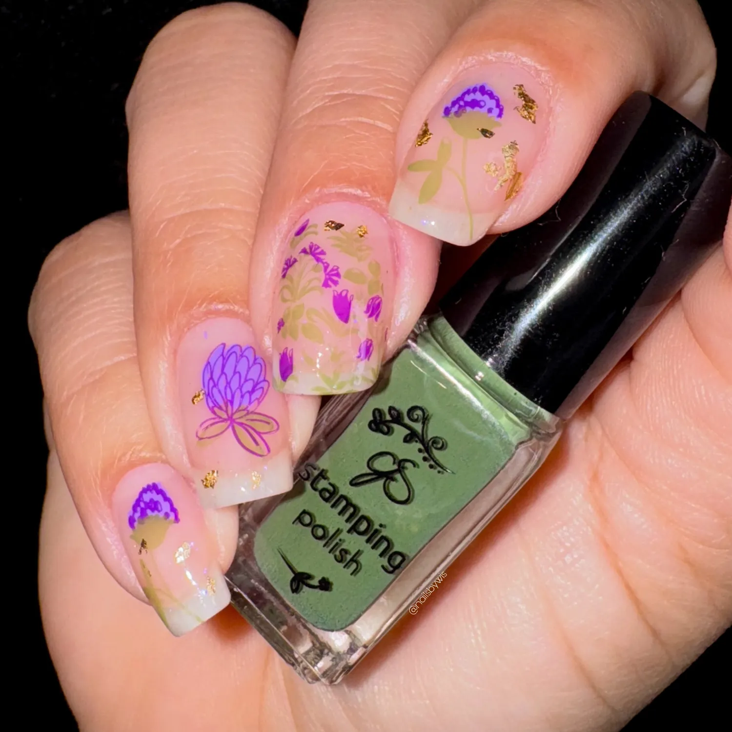 Clear Jelly Stamper CjSH-105 Pretty Clover stamping plade