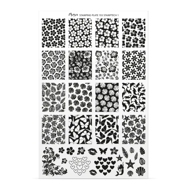 Moyra Try-On Plate Sheet 155 prøveark stamping