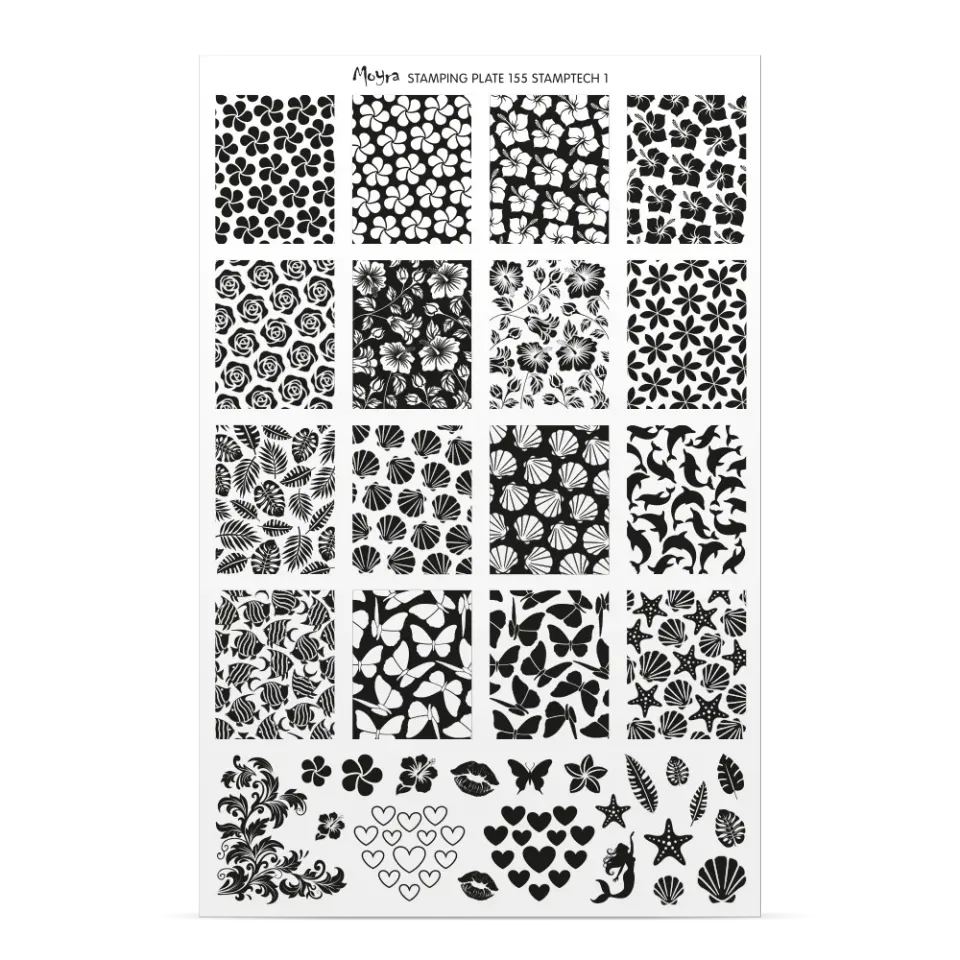 Moyra Try-On Plate Sheet 155 prøveark stamping