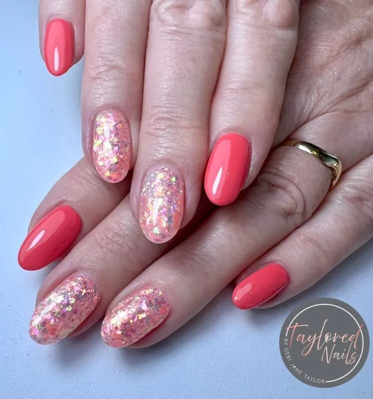 Indigo Nails Margery glitter til negle rosa