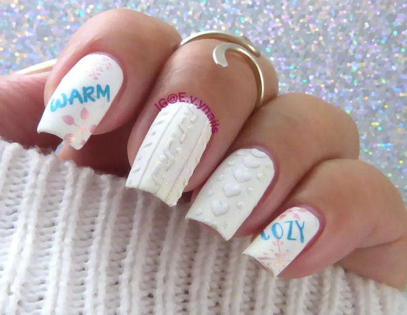 Clear Jelly Stamper CJS-218 Sweater Textures stamping plade strik