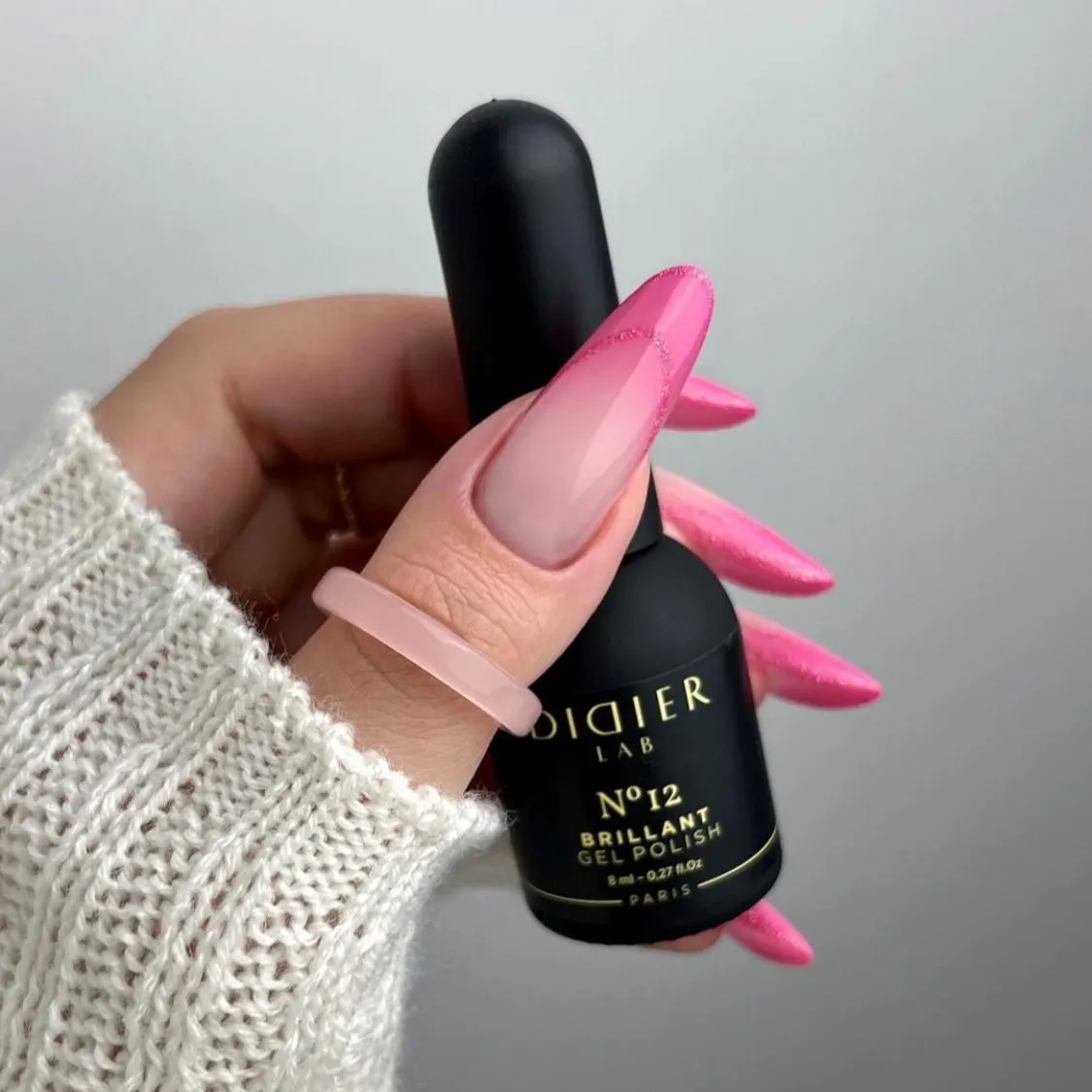 Didier Lab Brillant No 12 gellak 8ml hindbærrosa