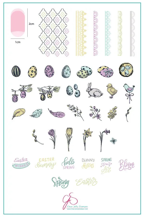 Clear Jelly Stamper Bunny Kisses CjSH-29 stampingplade påske