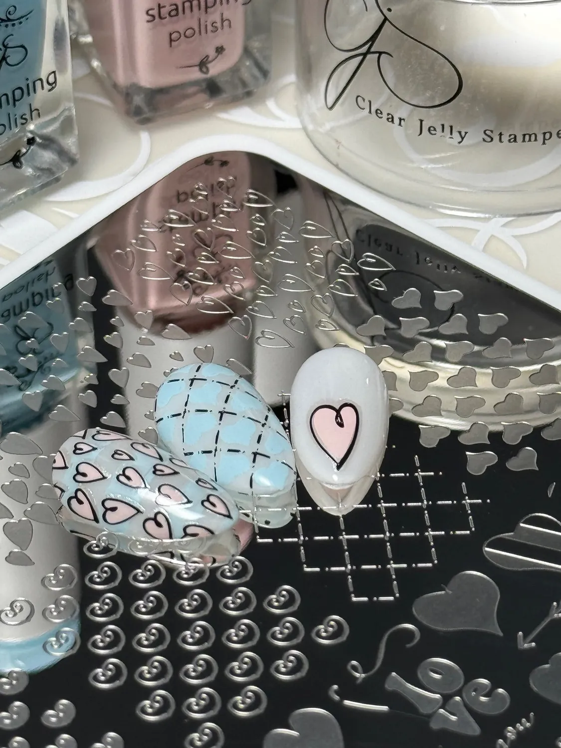 Clear Jelly Stamper CjSLE-12 Endless Hearts stampingplade