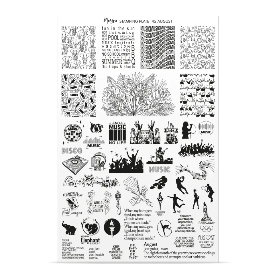 Moyra Try-on Plate Sheet No. 145 prøveark transparent