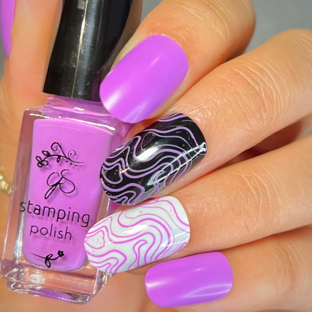 Clear Jelly Stamper 211 Purple Dino stamping lak 5 ml lilla