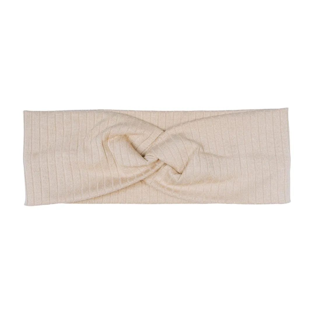 SnugWrap Sand hårbånd beigeribbet viskose