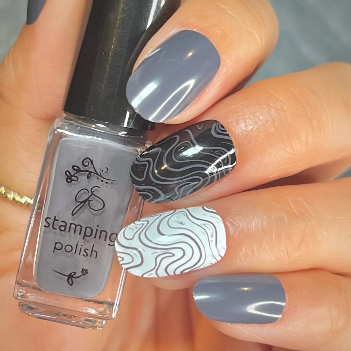 Clear Jelly Stamper 42 Slate Grey stamping lak grå 5 ml mørkegrå
