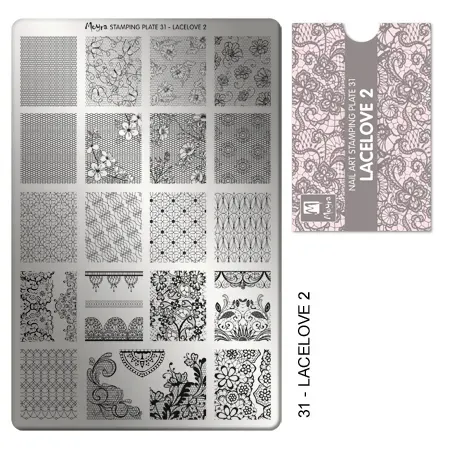 Moyra Stamping Plate 31 Lacelove2 negleplade blonde