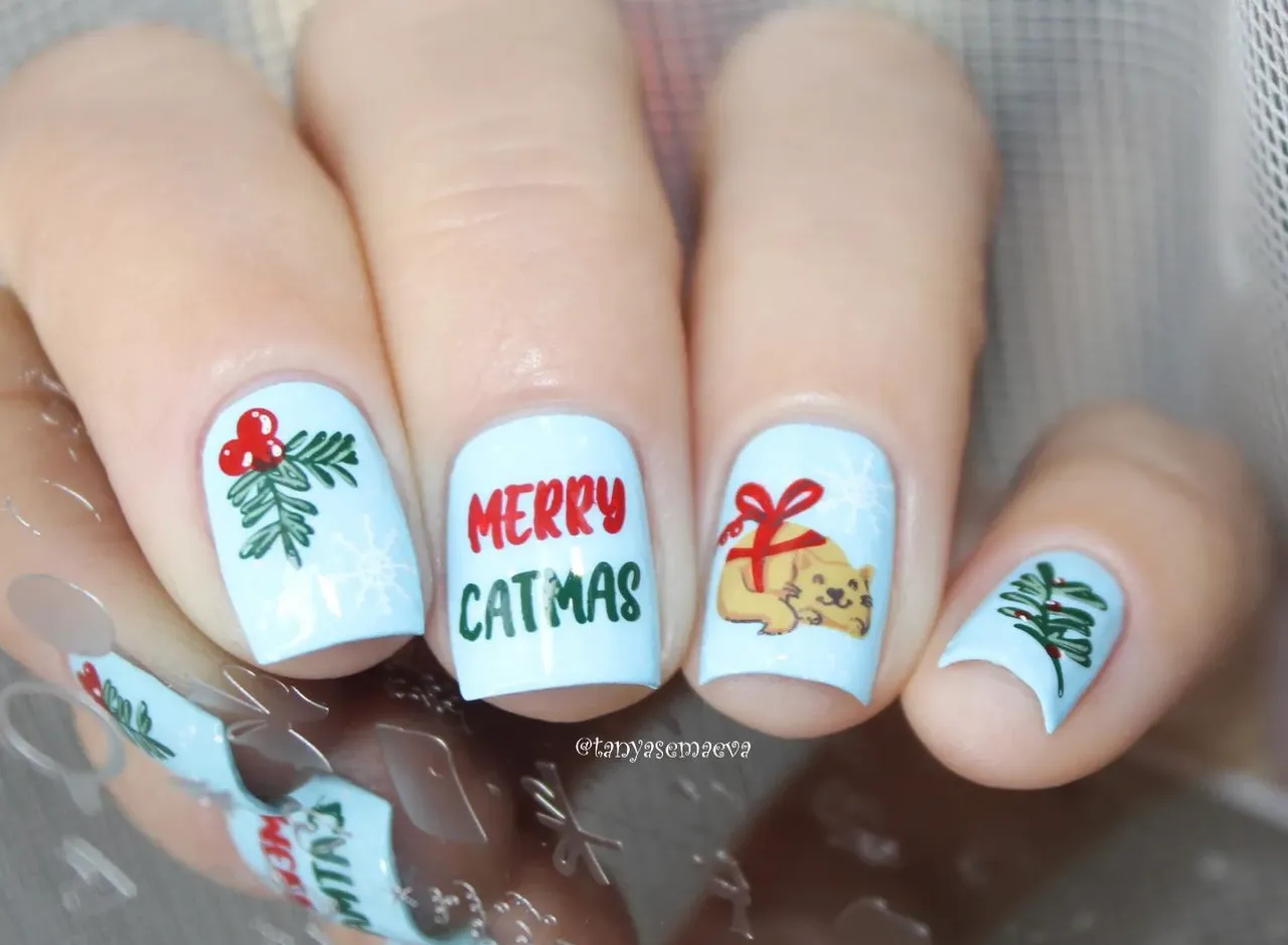 Clear Jelly Stamper Catmas CjSC-67 stamping plade 8x8 cm kattejul